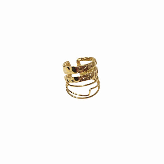 Bague dorée Oria